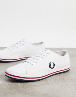 Kingston canvas plimsolls with contrast sole in white