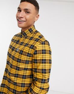 plaid shirt in yellow/black