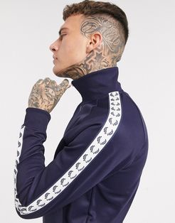 side taped track jacket in navy