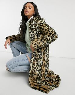 Chloe leopard print duster coat in multi