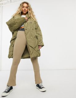 Ella padded jacket in olive-Green