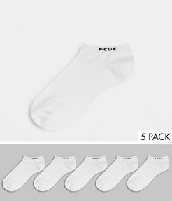 5 pack sneaker socks-Multi