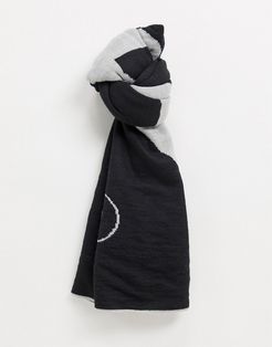 scarf in utility black and gray print