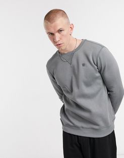 Core small logo crew neck sweatshirt in gray