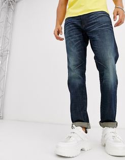 D-Staq slim fit sustainable 5 pocket jeans in mid wash-Blues