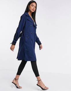 Duty classic trench coat in imperial blue