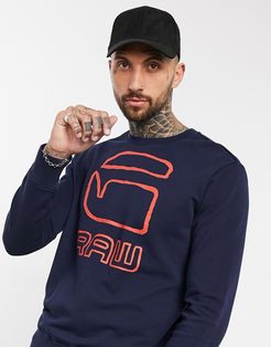 graphic G-raw crewneck sweatshirt-Blue