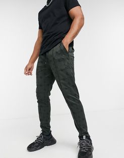 lanc slim tapered pants-Black