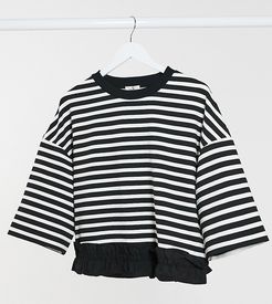 stripe sweater in black and white