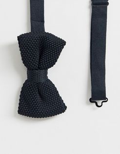 knitted bow tie-Black