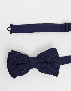 knitted bow tie-Navy