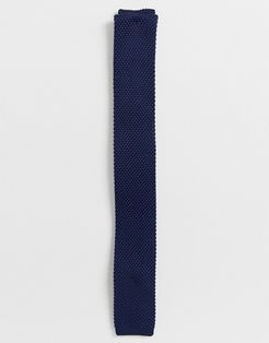 knitted tie-Navy