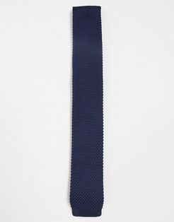 knitted tie-Navy