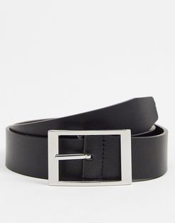 reversible leather belt in black and brown-Multi