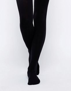 thermal 200 denier tights-Black