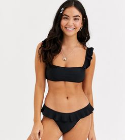 Exclusive frill bikini bottom in black