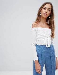 off shoulder body-White