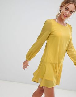 smock dress-Yellow