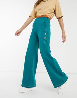 baggy 90s sweats with double waistband-Green