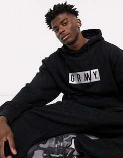 hoodie with front logo in black