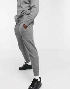 skinny cuffed sweatpants in gray with small logo-Grey