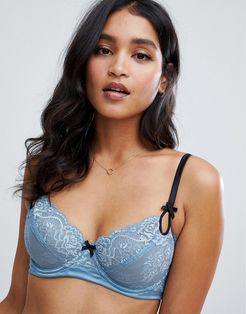 lace bra in blue upto G cup