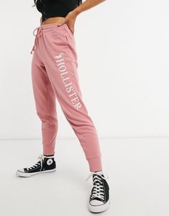 side logo sweatpants in pink