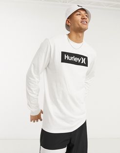 Core One and Only boxed long sleeved t-shirt in white