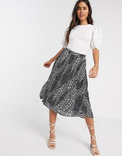 printed midi skirt-Multi