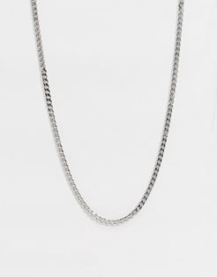 stainless steel curb neckchain in silver