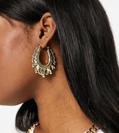 90s filigree hoop earrings in gold filled