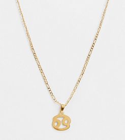 Cancer star sign necklace in 18K gold plate
