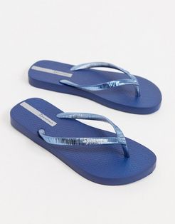 glam flip flops in navy