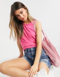 J. Crew knot back jersey tank top in pink