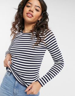 perfect fit striped T-shirt in navy-Multi