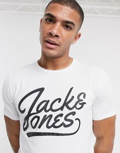 essentials script logo t-shirt-White