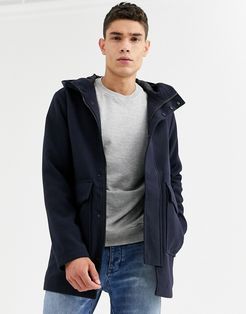 Originals padded coat with hood in navy