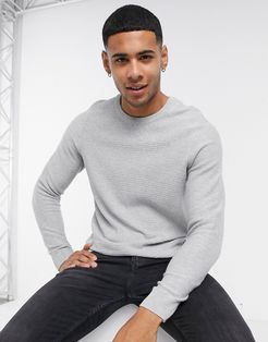 Premium textured sweater in gray-Grey