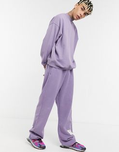 garment dyed sweatpants in purple
