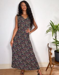maxi dress in ditsy floral-Multi