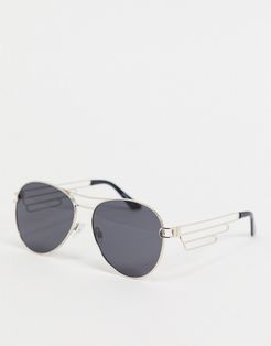 aviator sunglasses in gold