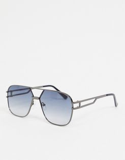 square sunglasses in gray-Grey