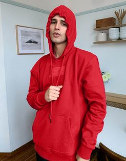 signature box logo hoodie in red