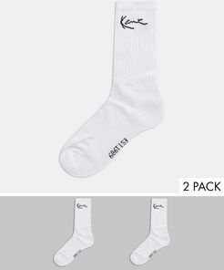 Signature logo socks in white