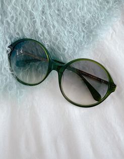 round sunglasses in green