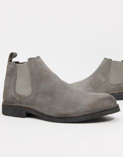 hewitt chelsea boots in gray suede-Grey