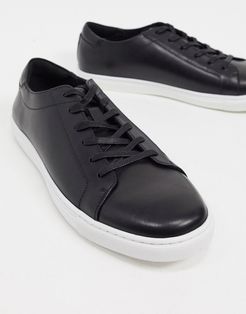 tyler slip on sneakers in black leather