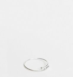 curved ring in sterling silver
