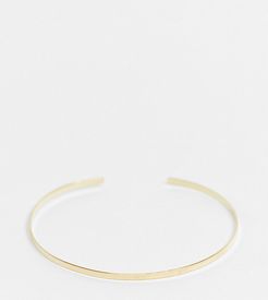 Exclusive minimal cuff bangle in sterling silver gold plate