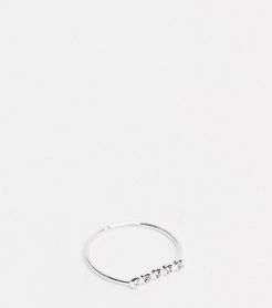 Exclusive ring in sterling silver with crystal bar